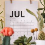 Voyage de noces en juillet - Calendrier à la page de juillet