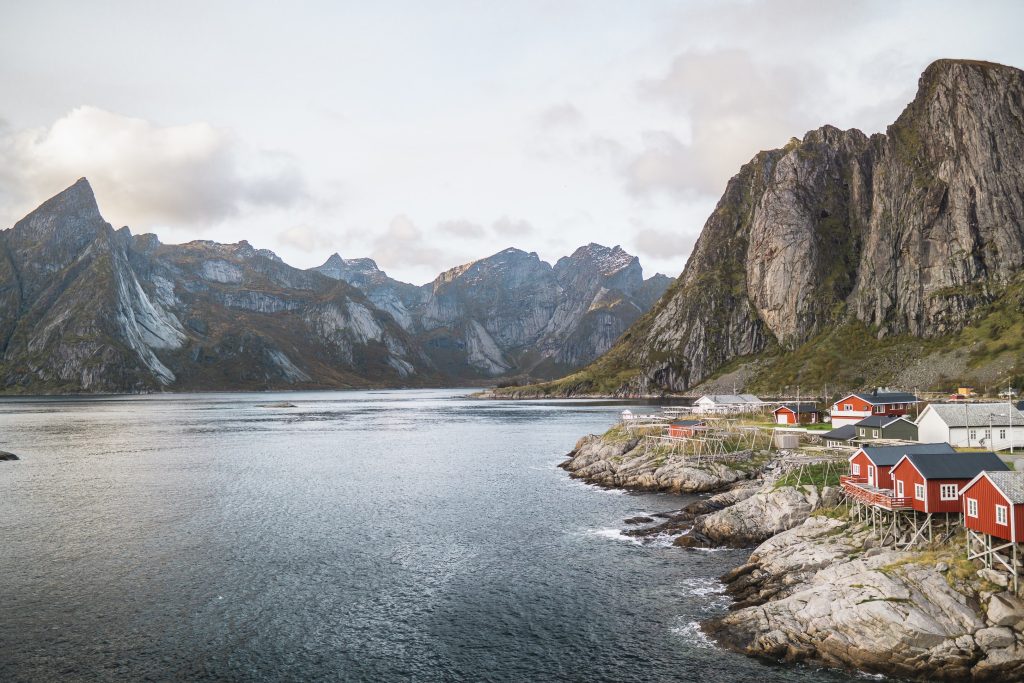 Paysage côtier de l'archipel norvégien des Lofoten